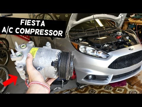 FORD FIESTA AC COMPRESSOR REPLACEMENT REMOVAL AIR CONDITIONER