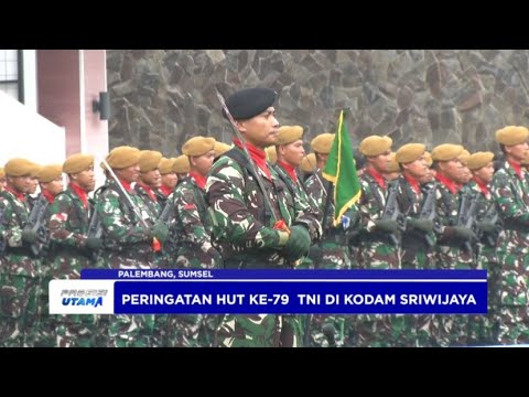 WAKAPOLDA SUMSEL HADIRI UPACARA HUT KE 79 TNI