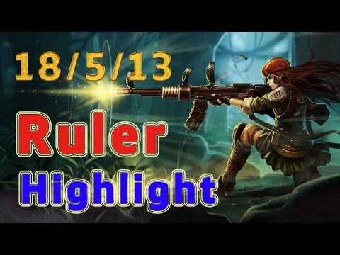 Highlight SSG Ruler Caitlyn ADC vs Ezreal Patch 7.4