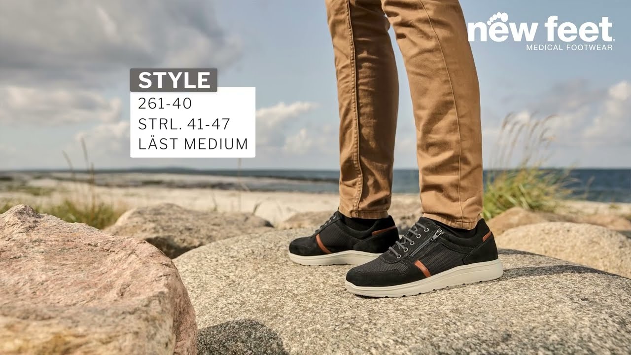 Herrskor med snörning och dragkedja