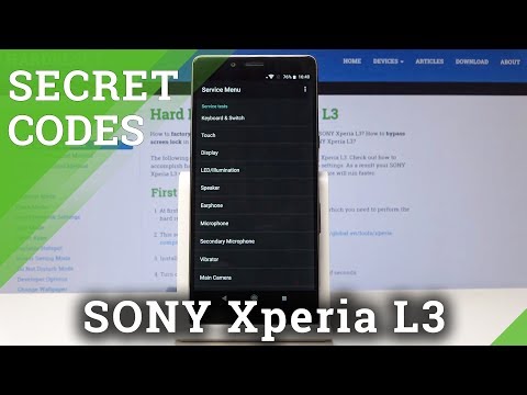 CODES SONY Xperia L3 - Service Mode / Test Mode  / Hidden Features