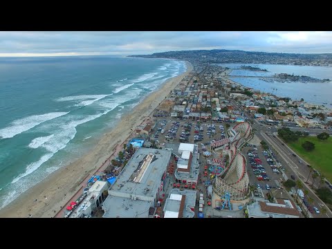BEACH AERIAL FOOTAGE TAKEN BY DRONE.
