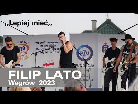 Miasto Węgrów. Zespół - Filip Lato ,,Lepiej mieć,,. Organizator koncertu -Centrum Dialogu Kultur Wgw