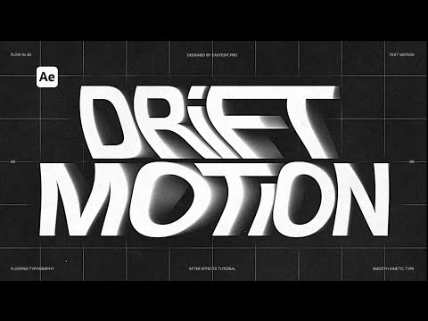 Drift Motion Typography (Easy After Effects Tutorial)