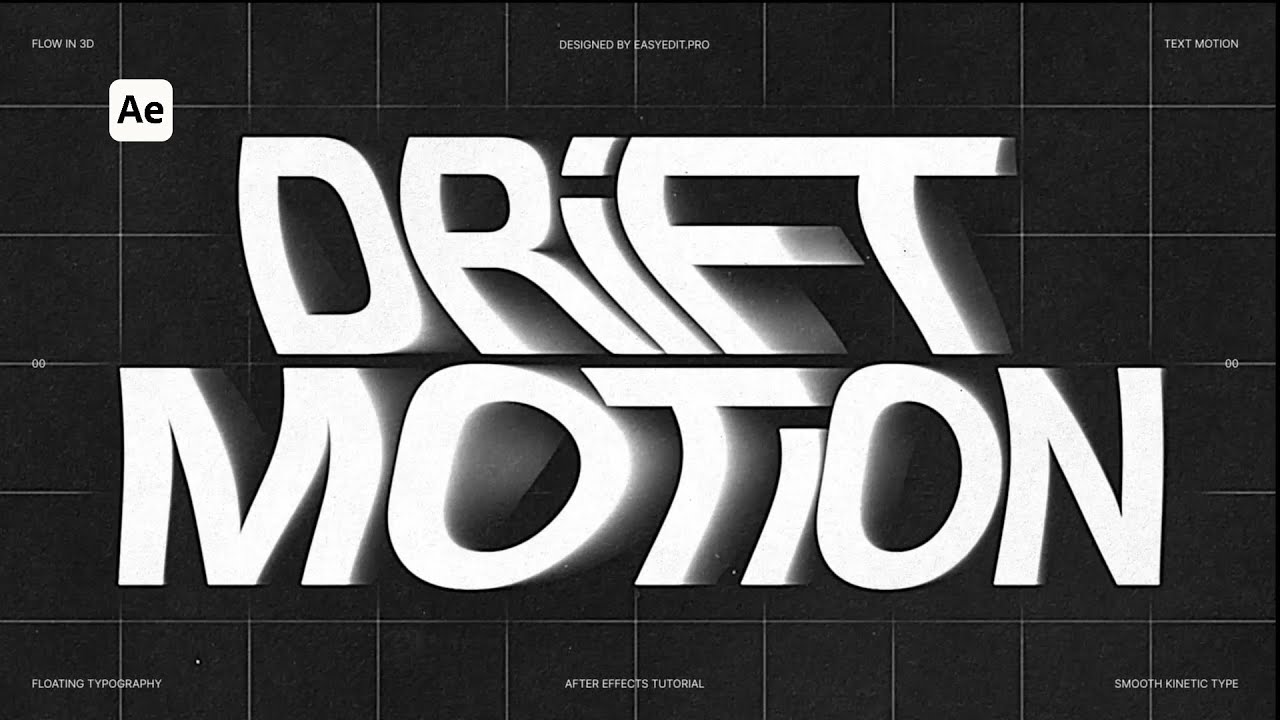 Drift Motion Typography (Easy After Effects Tutorial)