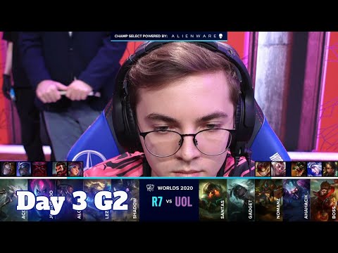 R7 vs UOL | Day 3 Play-Ins S10 LoL Worlds 2020 | Rainbow 7 vs Unicorns of Love Full Game
