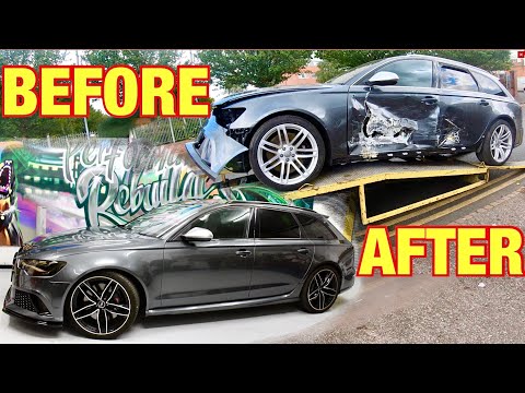 Rebuilding a salvage AUDI RS6 in 10 minutes