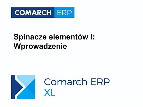 Comarch ERP XL - Spinacze elementów I: Wprowadzenie
