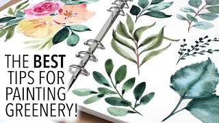 Game Changing Tips For Painting Watercolour Greenery!