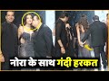 Nora Fatehi Gets Inappropriately Touched During Ramp Walk Nora Fatehi Publically Molest