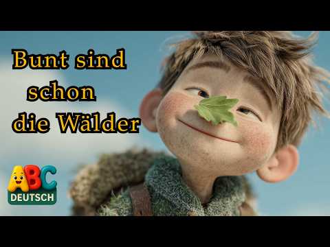 Bunt sind schon die Wälder 🍁🎶 Herbstlied für Kinder | Kinderlied zum Mitsingen & Lernen
