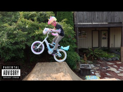 7 Yr Old Boy Kills It On Girl Princess Walmart Bike! -“My Bikes Too Lit” - @CaidenBmx