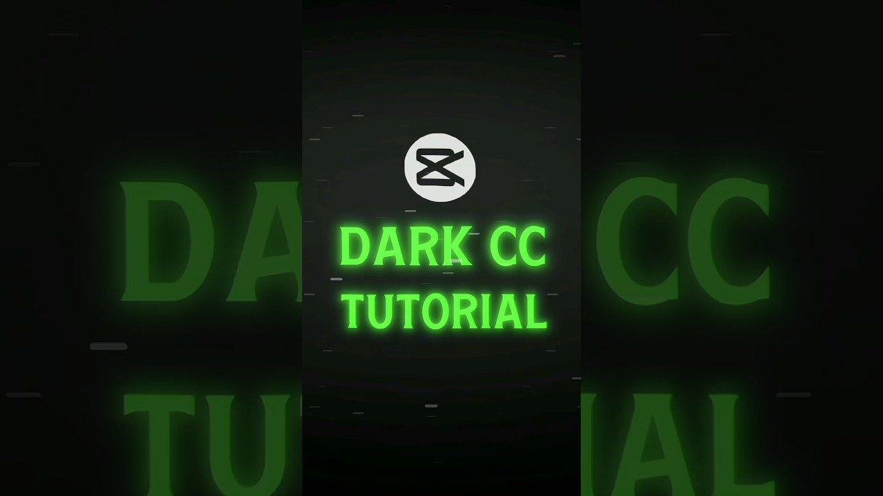 Dark CC Tutorial On CapCut 💀🔥 | #shorts #tutorial