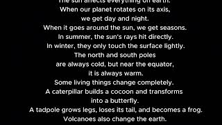 Midterm The sun, earth, and life that changes