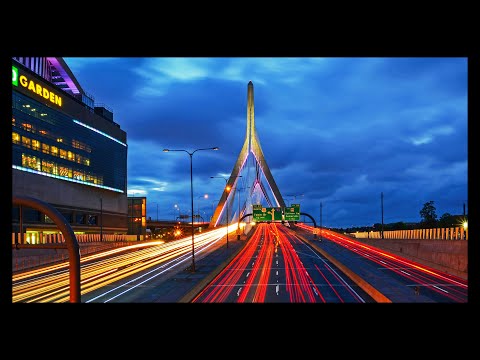 Background Slideshow for 4K TV – Boston Dusk to Night | Skyline, Nightlife, Iconic Spots.