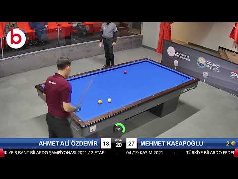 AHMET ALİ ÖZDEMİR & MEHMET KASAPOĞLU Bilardo Maçı - 2021 TÜRKİYE ŞAMPİYONASI 2.ETAP-8.TUR