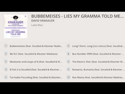 David Krakauer - Bubbemeises - Lies My Gramma Told Me (feat. Socalled & Klezmer Madness)