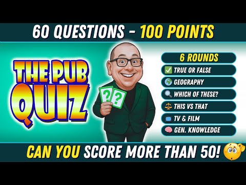 Trivia Quiz – 60 Trivia Questions & Answers | 6 Round Pub Quiz