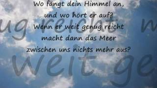 Philipp Poisel - Wo fängt dein Himmel an.  (Lyrik)
