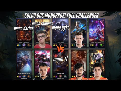 KAMI VS CARIOK, SOLOQ DOS MONOPROS, FULL CHALLENGER! - REPLAYS LOL