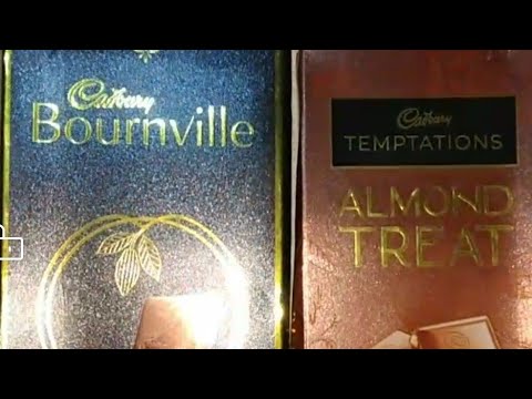 Chocolate, Cadbury Bournville Cranberry Chocolate and Cadbury Temptation Almond Treat Chocolate