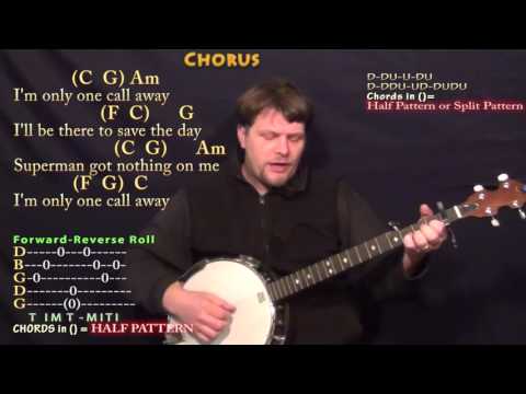 One Call Away (Charlie Puth) Banjo Cover Lesson with Chords/Lyrics - Capo 1st
