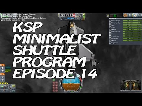 Kerbal Space Program Minimalist Shuttle Program Episode 14 - Shuttle Trip to the Mun