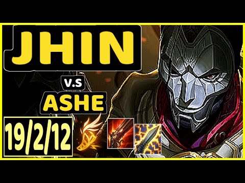 NIXERINO (JHIN) vs ASHE - 19/2/12 KDA BOTTOM ADC GAMEPLAY - EUW Ranked MASTER