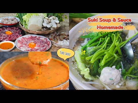 Suki Nam Recipe to make at home (Suki Soup) - Ratanak Cooking