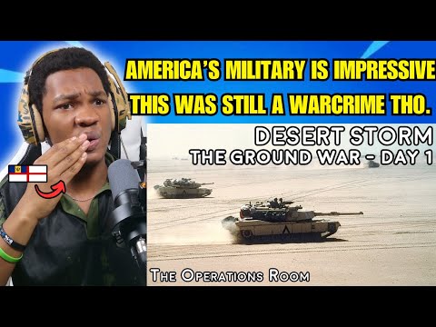British caribbean guy react to Desert Storm - The ground War, Day 1 - Animated reaction