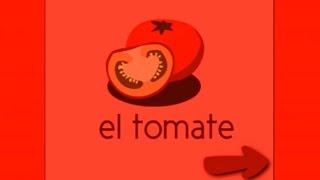 Rojo Red in Spanish Color names Educational games Video for kids
