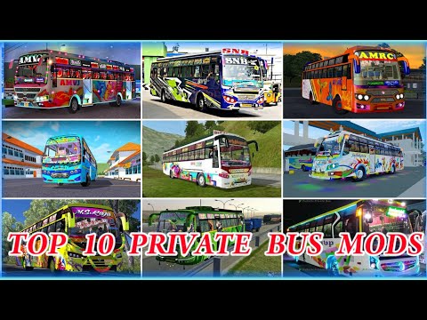 ⚡BRAND NEW TOP 10 BEST PRIVATE BUS MODS🤩/FOR BUSSID🥳/PART 1😎/GAMING TAMIZHA OFFICIAL#bussid
