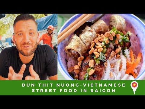 Bun Thit Nuong in Saigon | Vietnamese Rice Noodles with Grilled Pork | District 1 Ho Chi Minh City