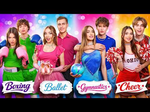 Ballet vs Cheer vs Gymnastics vs Box Couple! Sports Challenge for Couples