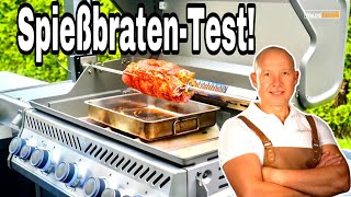 Spießbraten im Gasgrill – So wird er saftig und knusprig! (Erster Versuch mit Napoleon)