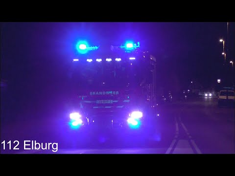 PRIO 1 Brandweer Elburg [06-6941] met spoed naar een rietbrand in Elburg