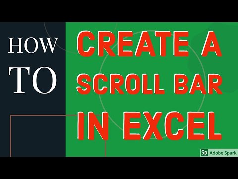 How to Create a Scroll Bar in Excel - Scrolling Table
