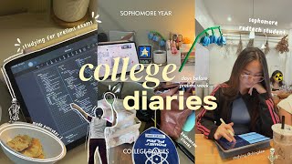 𐙚college diaries | stuDying for prelims, writing notes, badminton class, building flower blocks☁️🍃✨️