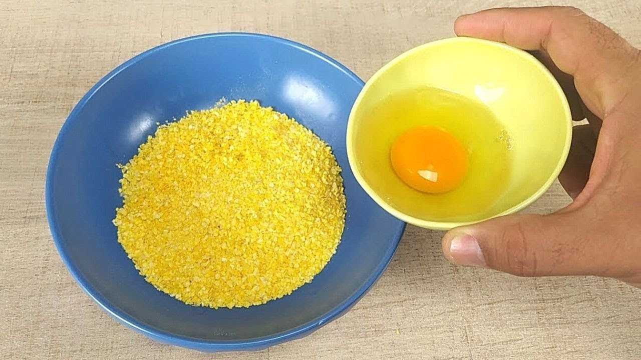 MELHOR QUE PÃO! 🍞 MISTURE OVO CRU COM CUSCUZ e você vai VICIAR nessa DELÍCIA!