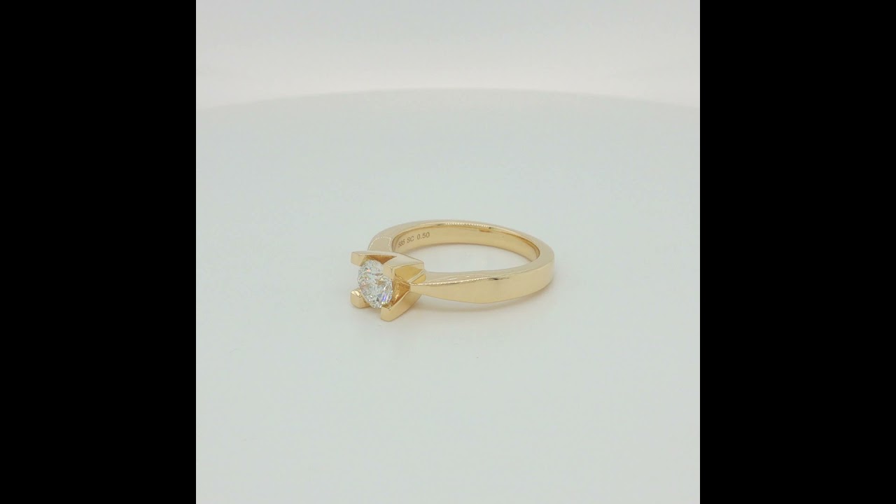 *Kleopatra ring 0,50 H-W/SI 14 kt