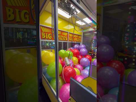 My Ball Got STUCK Inside of the Giant Claw Machine! #shorts #arcade #clawmachine