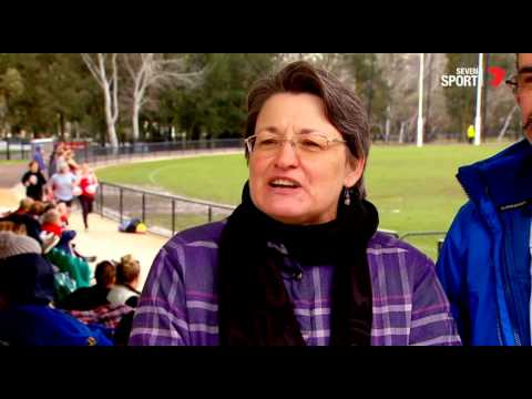 Canberra's Heather Anderson, a female AFL football feature