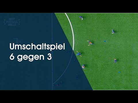 Umschaltspiel 6 gegen 3 - Fußballtraining am Deutschen Fußball Internat