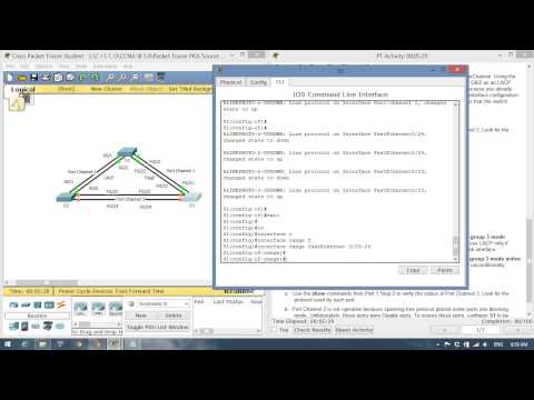 CCNA3 3.2.1.3 Packet Tracer   Configuring EtherChannel