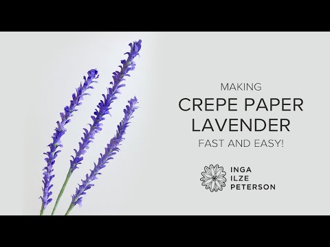 How to Make Crepe Paper Lavender - Step by Step Tutorial - Fast and Easy!