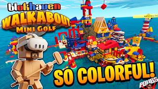 BLOKHAVEN Will Burn Your Retinas! Walkabout Mini Golf VR Review & Playthrough!