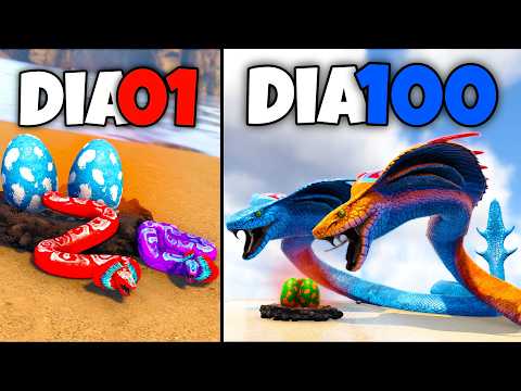 I SURVIVED 100 DAYS WITH MY BROTHER TITANOBOA THE COBRA AND WE EVOLVED TO LEARN HOW TO HUNT! ARK ...