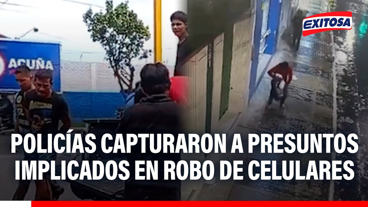 🔴🔵 Iquitos: Policías capturaron a presuntos implicados en robo de celulares