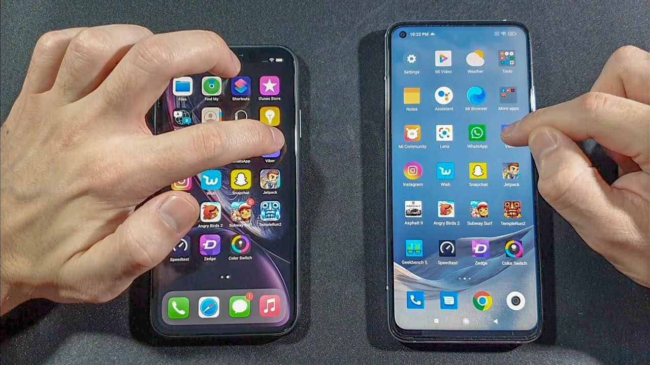 Xiaomi Mi 10T Pro vs Iphone XR Comparison Speed Test