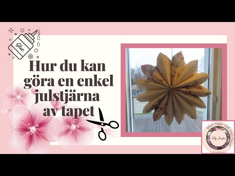 Hur du kan vika en enkel julstjärna av tapet, julpyssel, DIY